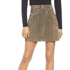BLANKNYC - Zip Suede Miniskirt